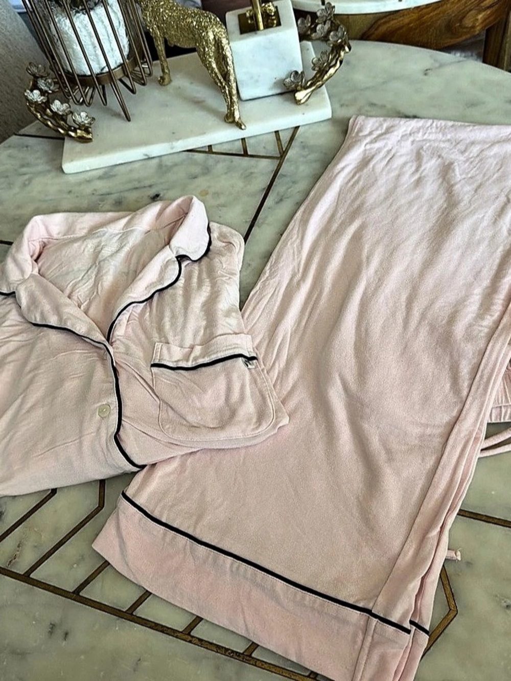 Victoria's Secret PJ Set Pink Pajamas Medium
